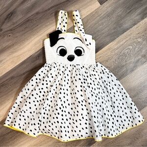 100% Cotton Embroidered Dalmatian Print Party Dress